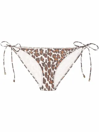 Leopard-Print Bikini Bottoms