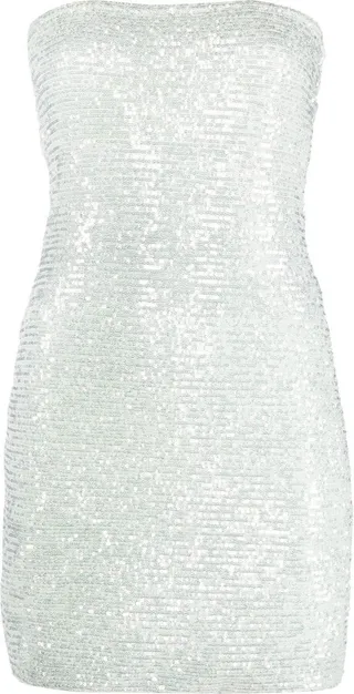 Sequin-Embellished Mini Dress