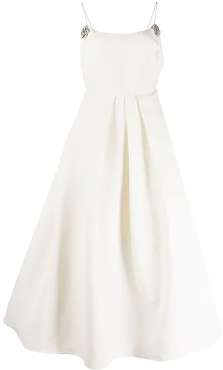 Audra crystal-embellished flared midi dress