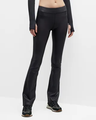 Super Shine Low-Rise Boot-Cut Leggings