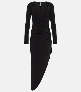 Asymmetric midi dress