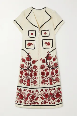 Vita Kin - Sasha Embroidered Linen Midi Dress - White