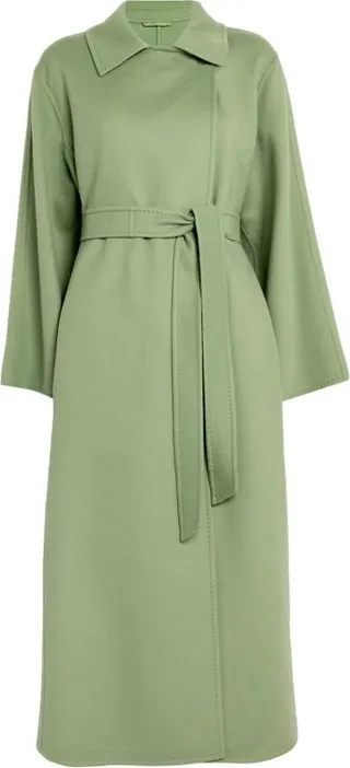 Max Mara Wool-Cashmere Wrap Coat