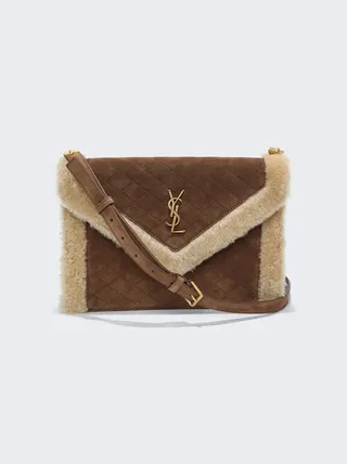 Gaby Satchel Cigar And Beige