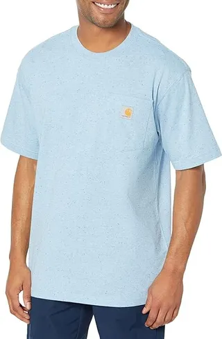 Carhartt Loose Fit Heavyweight Short Sleeve Pocket T-Shirt (Moonstone Nep) Men's T Shirt