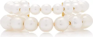 Women's 14K Gold-Plated Pearl Cuff
