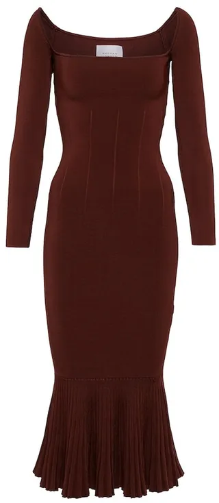 Atalanta ribbed-knit midi dress