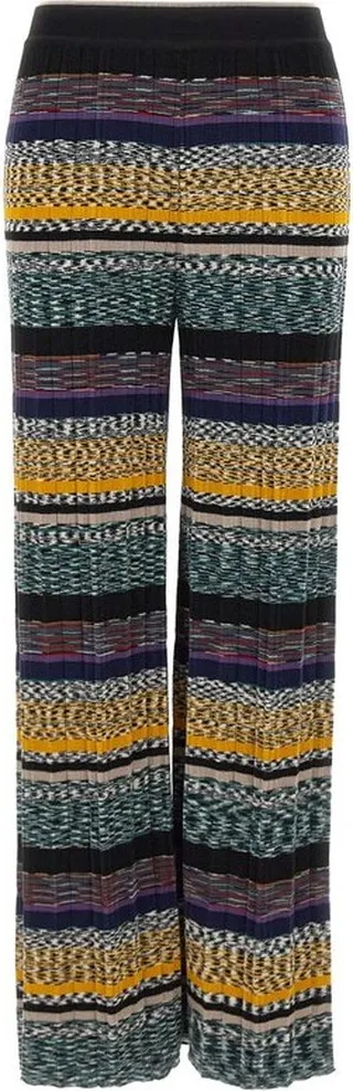 Missoni Straight-Leg Striped Knitted Trousers
