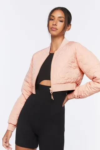 Active Quilted Bomber Jacket