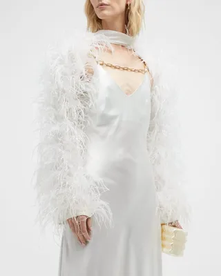 Audrey Feather Shawl Jacket