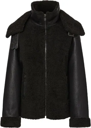 Shearling-Panelled Bomber Jacket