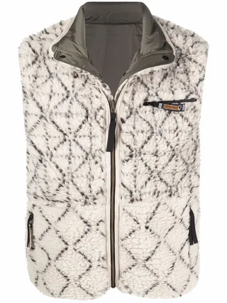 Sashiko reversible vest jacket