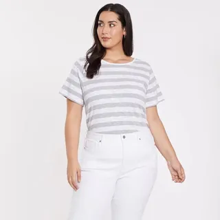 NYDJ Slim Bootcut Ankle Jeans In Plus Size - Optic White