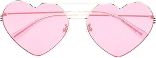 Heart-Frame Wire Sunglasses