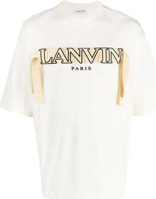 embroidered cotton T-shirt