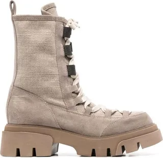 Brunello Cucinelli Monile Lace-Up Boots