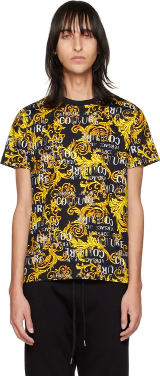 Versace Jeans Couture Black Graphic T-Shirt