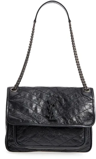 Medium Niki Leather Shoulder Bag