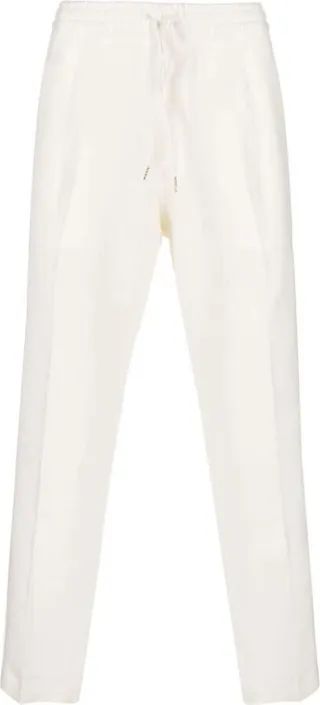 Drawstring-Waist Cropped Trousers