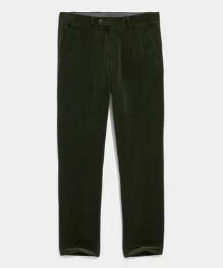 Italian Corduroy Sutton Trouser in Olive