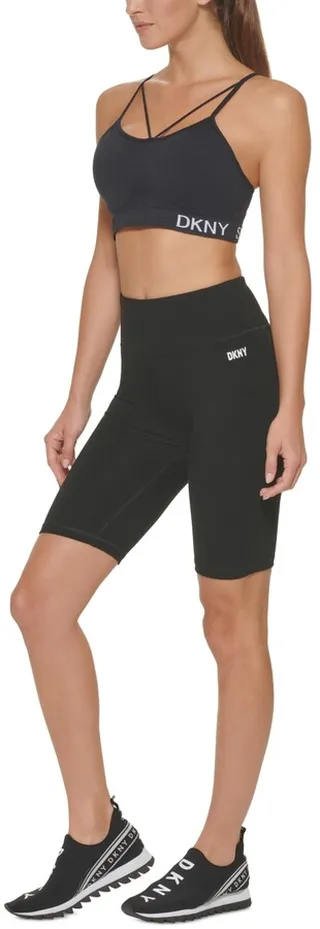Dkny Sport High-Waist Logo Bike Shorts
