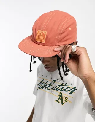 HUF overdyed four panel cap in orange