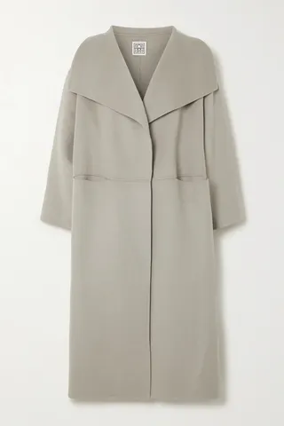 TOTEME - Paneled Wool And Cashmere-blend Coat - Gray