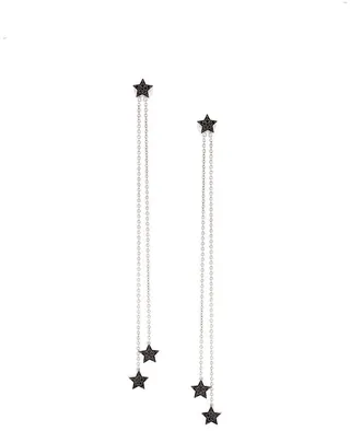 18kt gold and diamond STASIA chain drop earrings