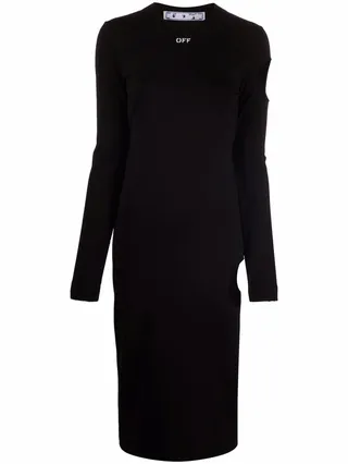 Meteor logo knitted dress