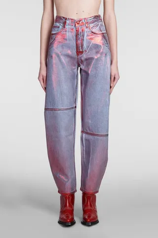 Jeans In Cyan Denim