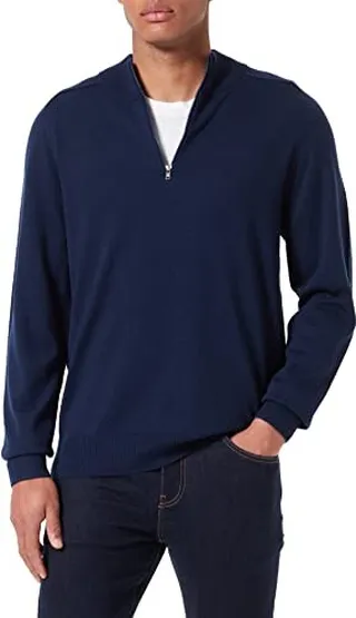 PARIS SUNDAY Men's Mock Neck Half Zip Sweater