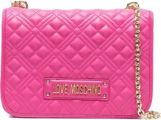 Quilted Logo-Plaque Shoulder Bag