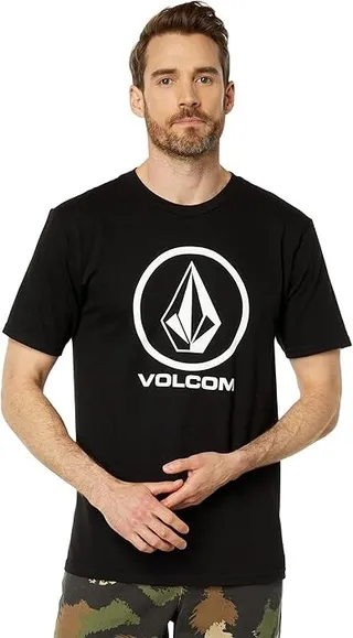 Volcom Crisp Stone Short Sleeve Tee (Black 2) Men's T Shirt