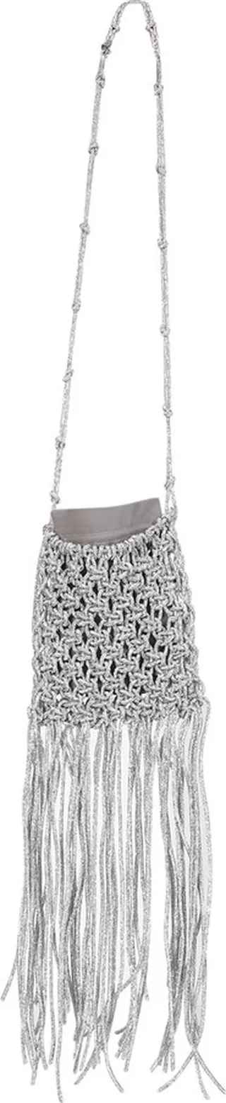 Silver Crystal Mesh Bag