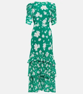 Evelyn floral crepe maxi dress