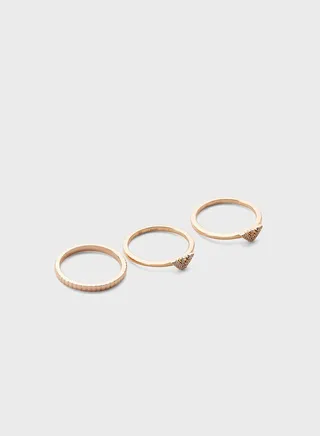 Logo Stone Detail Ring