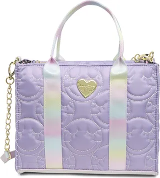 Smiley Quilted Nylon Tote
