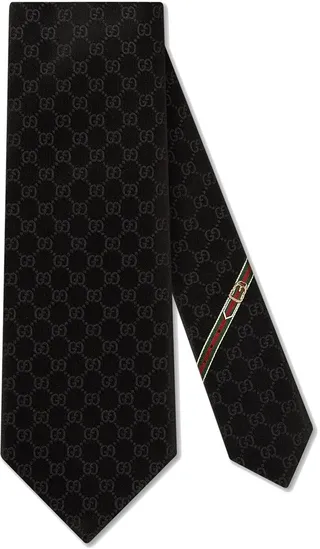 GG pattern silk tie