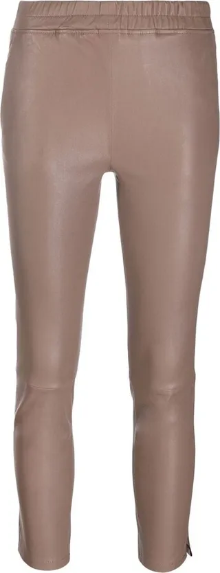 Cropped Skinny Leather Trousers