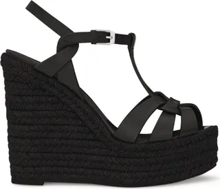 Saint Laurent Tribute Espadrille Wedge Heels 40