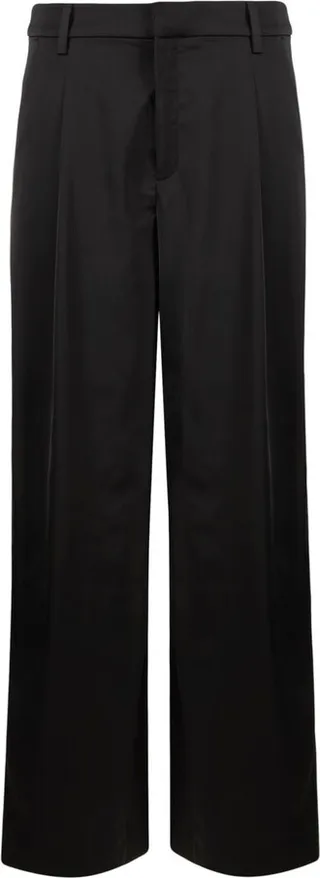 Pleated Straight-Leg Trousers