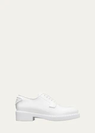 Leather Lace-Up Derby Loafers