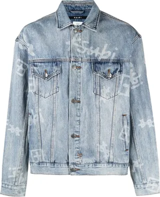 Logo-Print Denim Jacket
