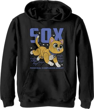 Boy's Lightyear Sox Distressed Pull Over Hoodie - Black - Large