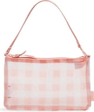 Vera Bradley Women's Mesh Convertible Wristlet Gingham Sand Rose