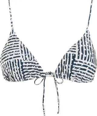 Mali striped bikini top