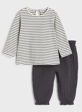 Kids Stripe Top & Pants Set