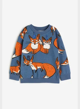 Kids Wolf Print Sweatshirt
