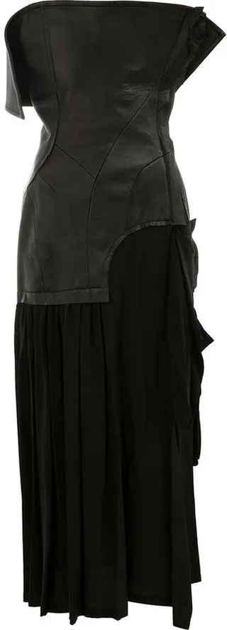 Lambskin And Silk Dress