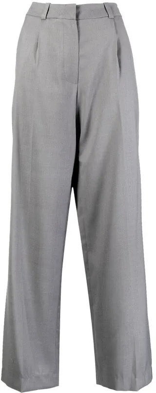 Pleated Straight Trousers